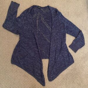 Torrid Size 2 Taper Front Cardigan Sweater Navy Blue Lightweight EUC